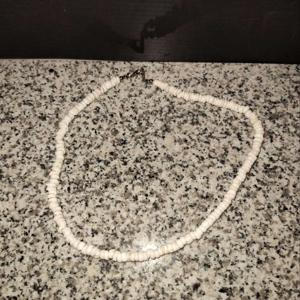 Hawaiian Puka Necklace. Good Luck Charm Necklace. Beach Surfer Wear.